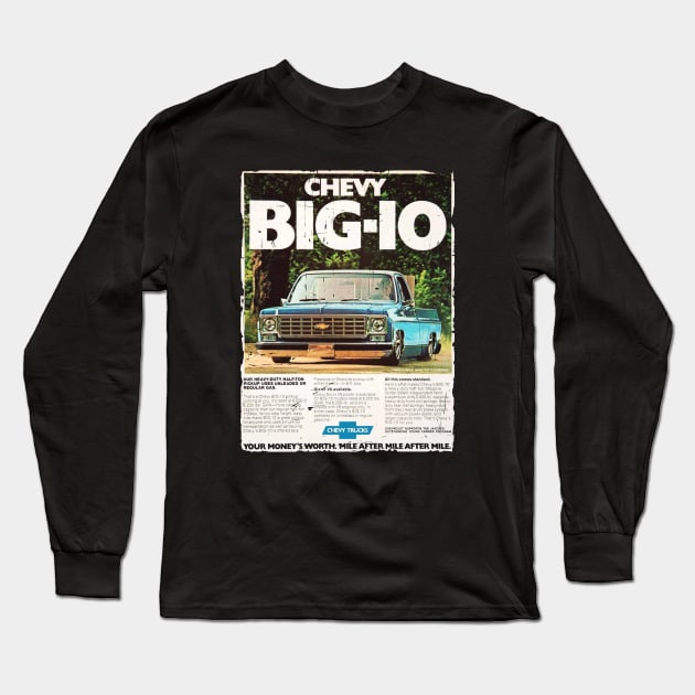 Chevy C10 Long Sleeve T-Shirt by small alley co